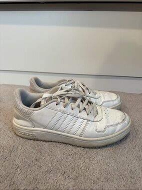 adidas White Low-Top Sneakers with Light Gray Accents